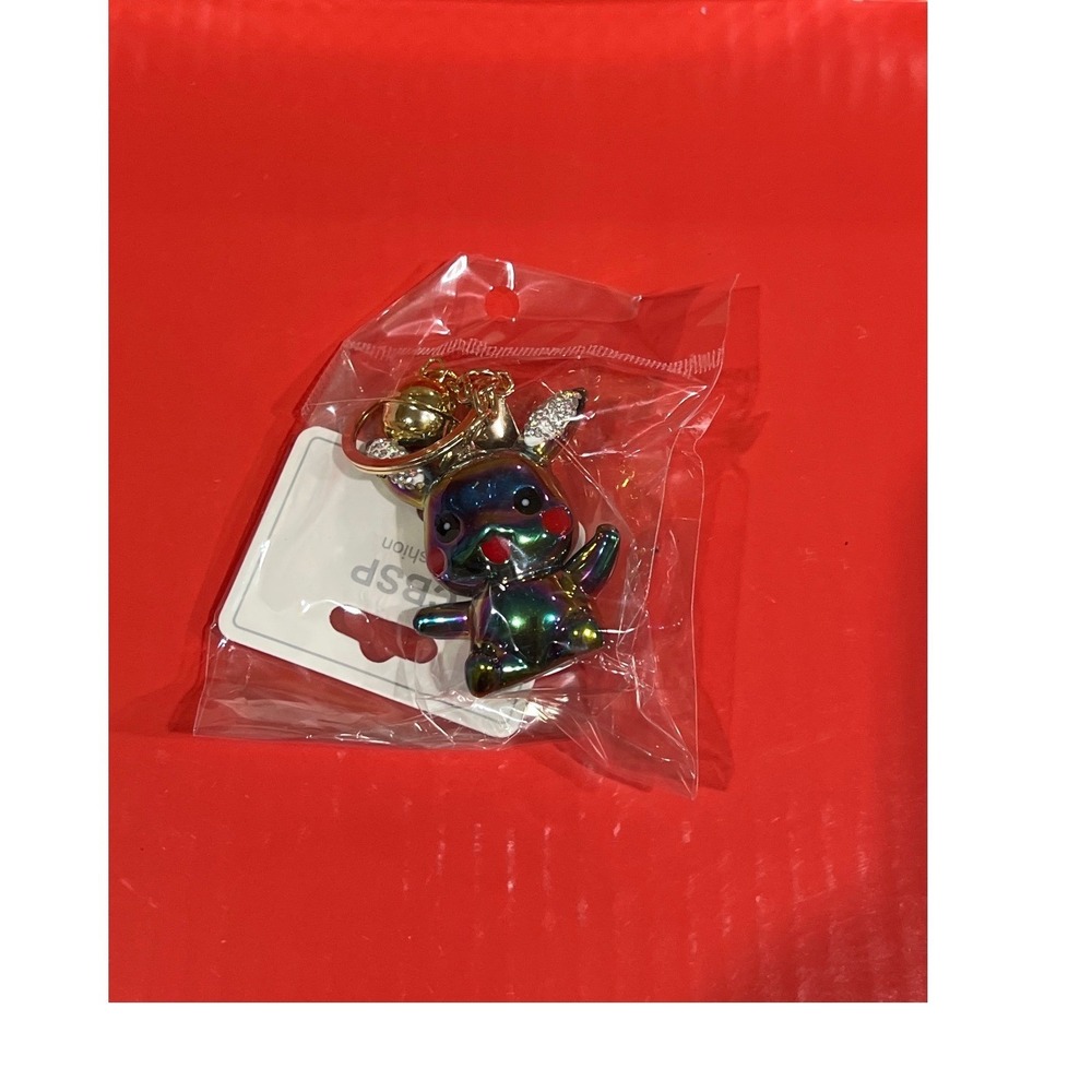 CBSP Iridescent Metallic Character Keychain Rhinestone Bag Charm Y30809